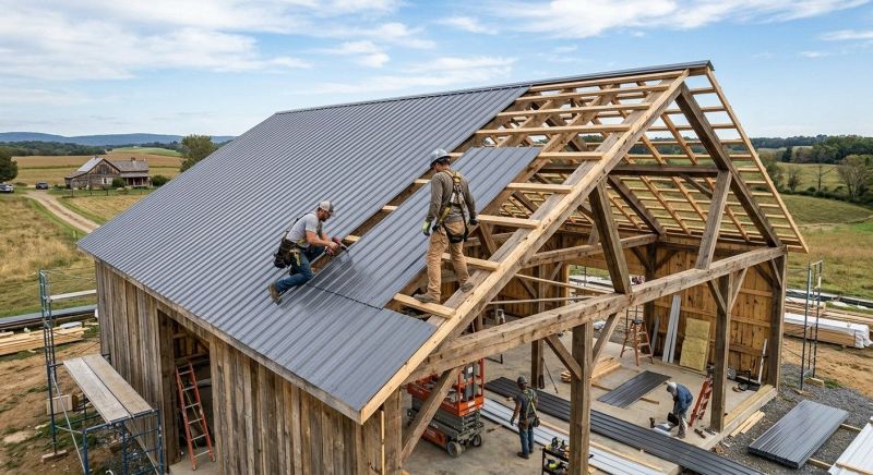 Barn Roof Construction in Fredericksburg, VA