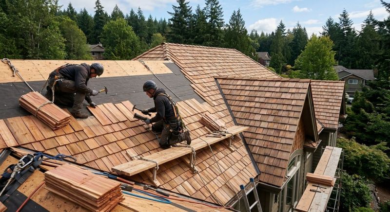 Natural Wood Roof Installation in Alexandria, VA